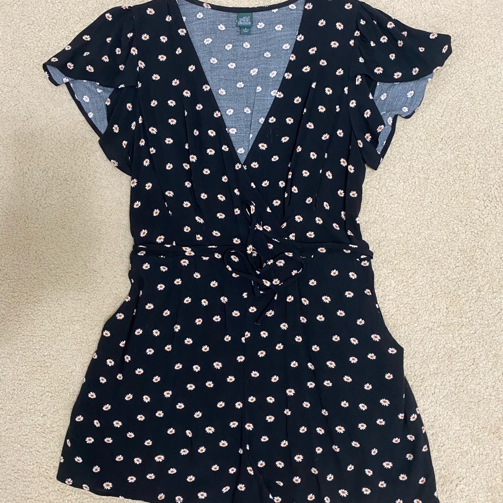 floral black romper